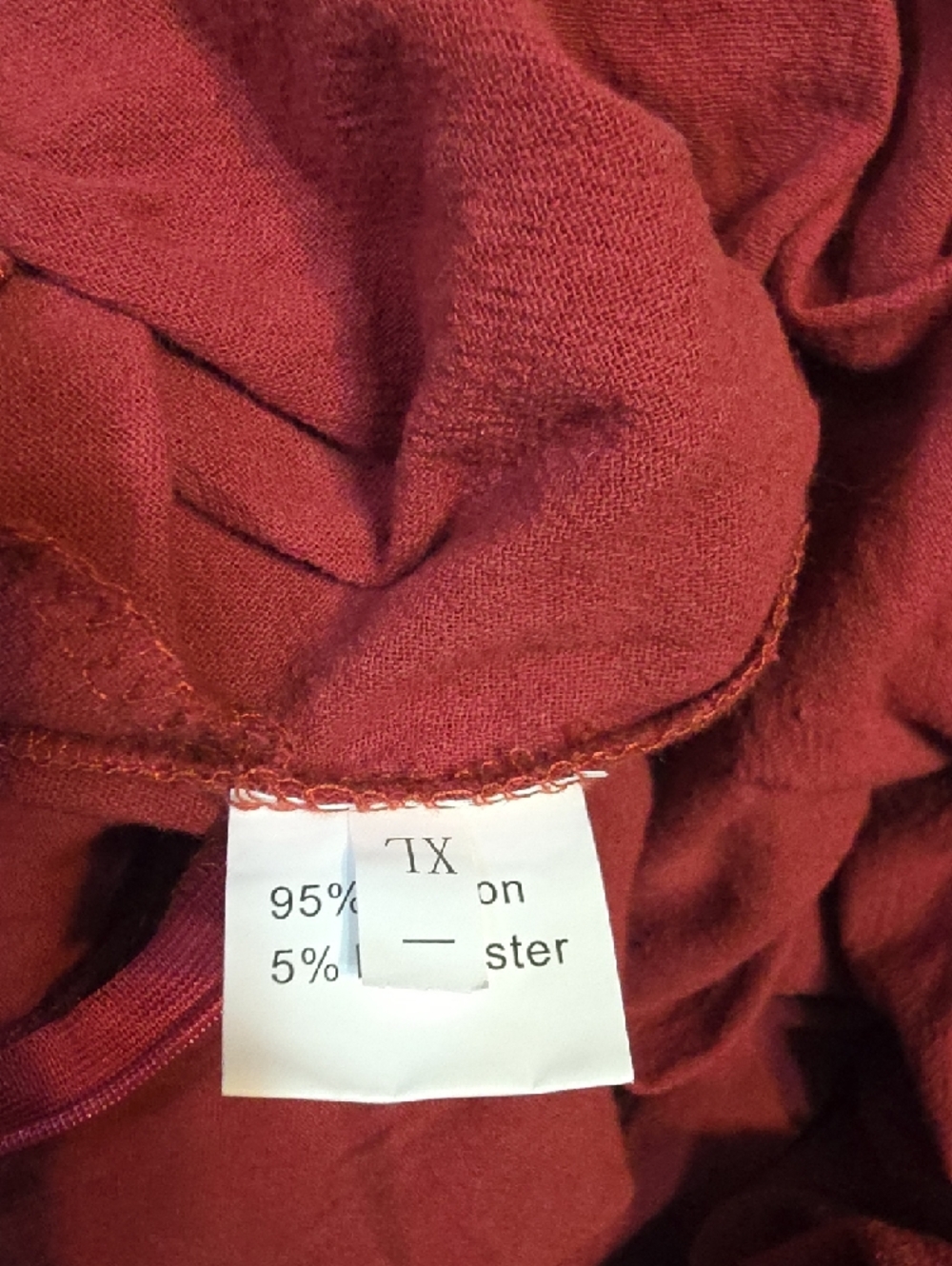 Women's Rose Red Cotton Blend Overalls Jumpsuit - Picture 6 of 7